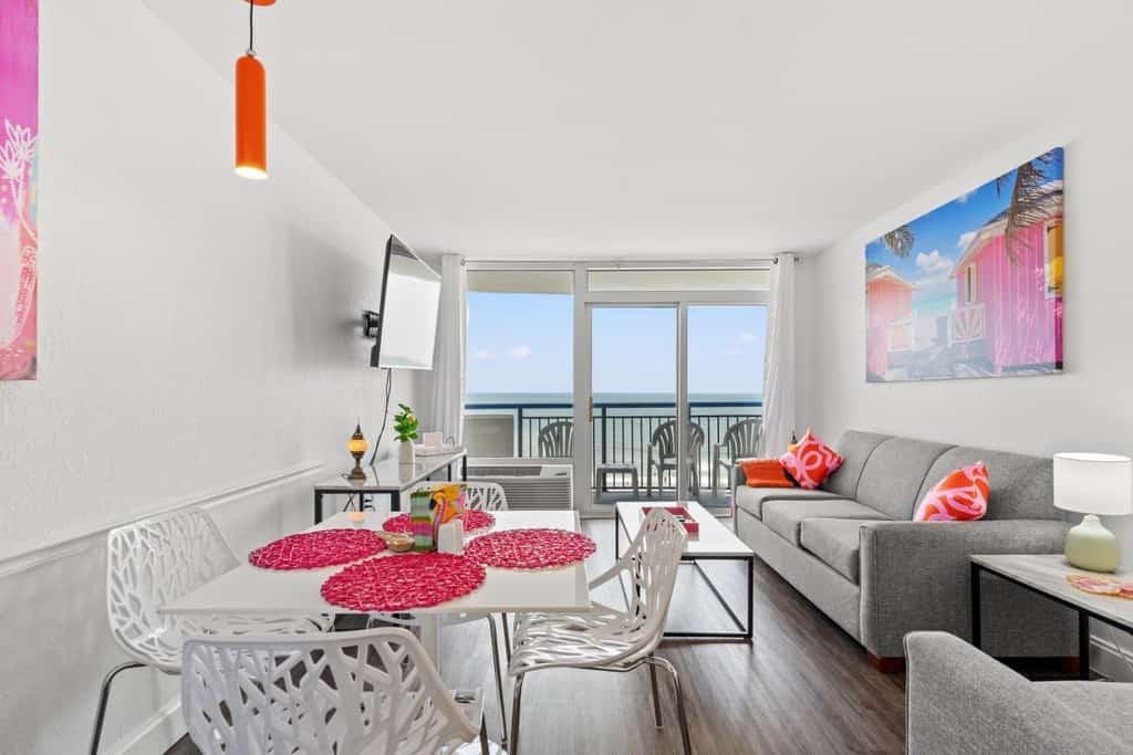 Are you looking for a spacious, beautifully updated vacation rental with stunning oceanfront views? The search ends here! Welcome to this gorgeous 6th floor condo at the Boardwalk in Myrtle Beach, SC, a true beachfront escape that feels like home. This thoughtfully designed space is fully furnished and equipped with everything you&rsquo;ll need for a relaxing, stress-free vacation. With plenty of room to spread out, it comfortably sleeps up to 10 guests and offers the perfect mix of comfort, convenience, and unbeatable views.