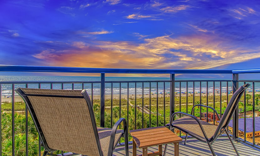 Stop your search here! This condo has 2 bedrooms, 3 full baths and THREE private balconies! These combined condos are fitted with one king bed, two full beds, a murphy bed, and a sleeper sofa. This space can comfortably accommodate up to 10 guests!