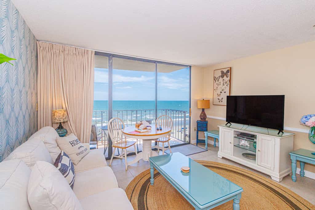This is a stunning 1-bedroom suite located at the Carolina Reef Resort in North Myrtle Beach, SC. The search for your next vacation stops here! Check out this 6th floor, direct oceanfront, 1-bedroom apartment. The layout will accommodate up to 2 guests. Throughout the condo, guests will enjoy granite countertops in the kitchen, updated cabinets, and more!