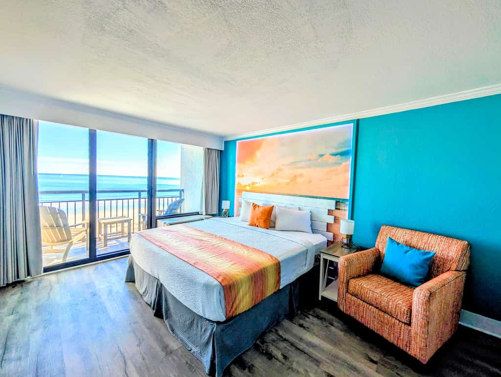 Step into a breathtaking, fully renovated luxury condo at the highly sought-after Caribbean Resort in Myrtle Beach, SC, where vibrant design meets effortless coastal comfort. This stunning 4th floor oceanfront retreat has been completely transformed and now offers a spacious 2 bedroom, 1 bathroom layout designed to elevate your stay from the moment you arrive.