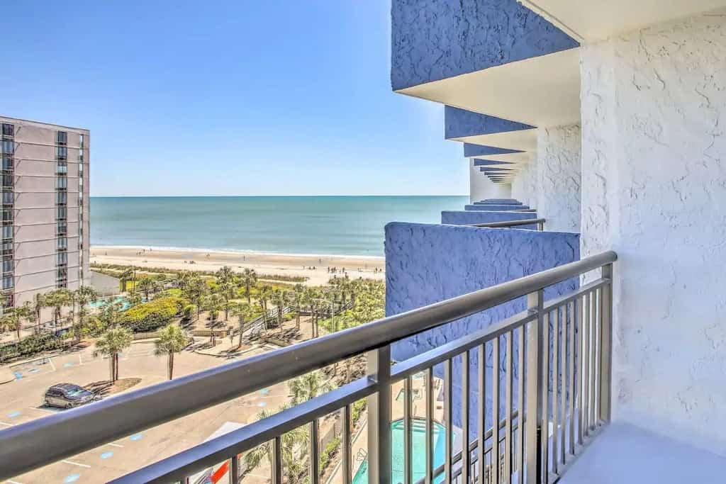 Check out this charming one bedroom oceanview condo located on the 8th floor of the Bluewater Resort. Thoughtfully furnished with a queen sized bed, a full bed, and a sleeper sofa, this inviting space is an ideal home base for families or small groups looking to make unforgettable memories in Myrtle Beach.
