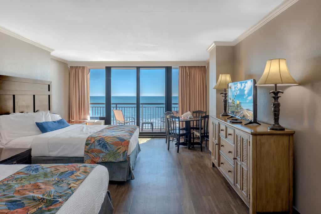 Welcome to this delightful studio on the 4th floor of the Caravelle Resort, offering spectacular views of the Atlantic Ocean! The space is perfectly suited for up to 4 guests, with two comfortable queen-sized beds providing a restful place to relax.