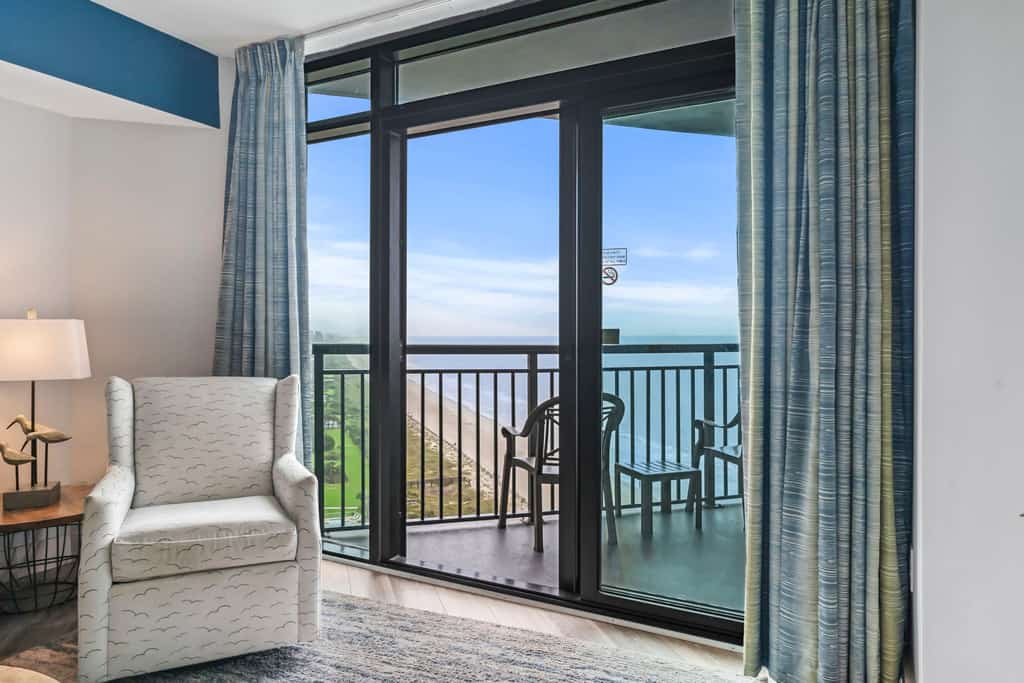The search for your next vacation stops here! This absolutely incredible, beautifully renovated suite located at the extremely popular Caribbean Resort in Myrtle Beach, SC is fully furnished with everything you need! This 20th floor 2-bedroom condo has 1 king sized bed, 2 queen sized beds, and will comfortably accommodate 6 guests!