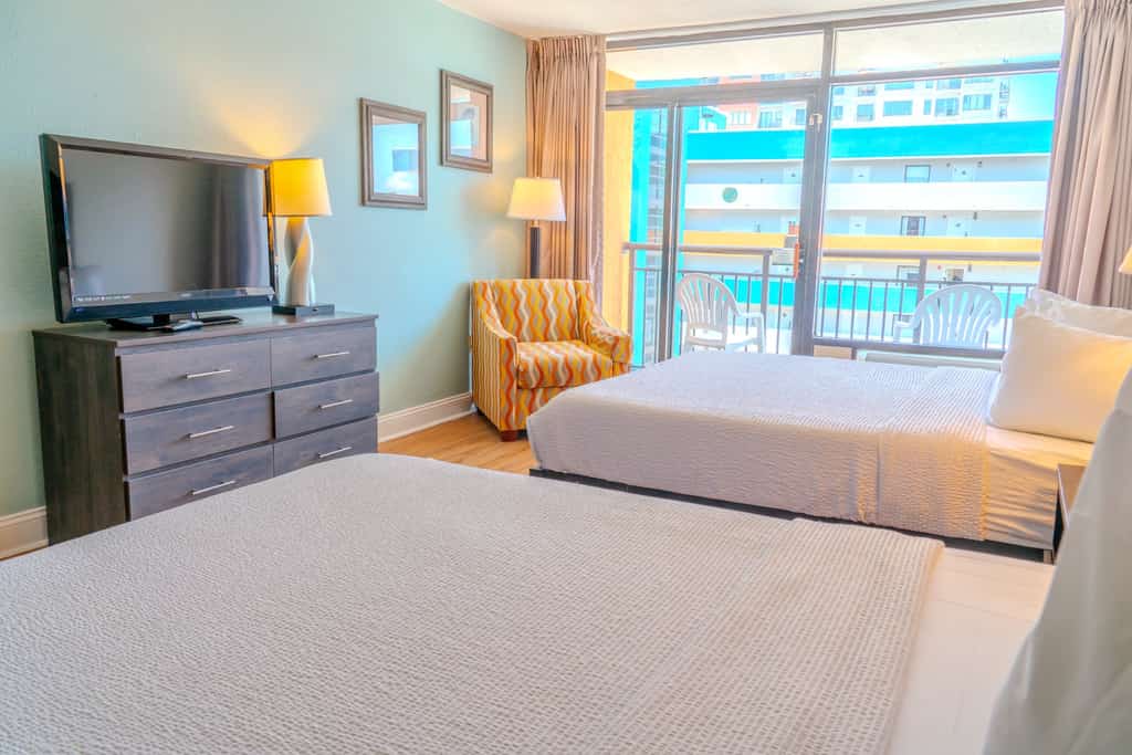 Welcome to this charming studio located on the 14th floor of the Landmark Resort! This cozy retreat is the perfect spot for up to 4 guests, offering two comfortable queen beds for a restful stay. As of 2025, this condo has a fresh coat of paint on the walls, and brand new LVP throughout!
