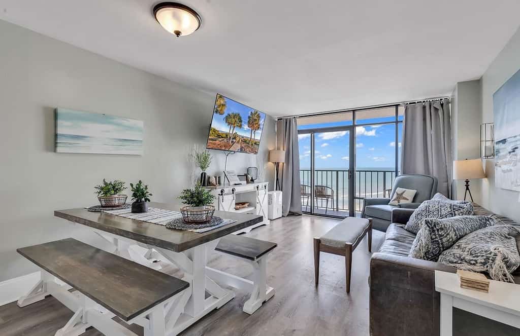 Looking for a newly- remodeled vacation rental? This is the perfect place for a couples retreat or a small family vacation! All the comforts of home but with spectacular ocean views off the two private balconies. This ocean view 2-bedroom condo is located on the North end of the "Golden Mile" - close enough to walk to local restaurants and attractions without being in the thick of the crowds. This unit has two main entrances, featuring a 1BR condo, as well an adjoining studio. These 2 units are side-by-side, but they are connected by an internal door. Guests love the privacy that this lock-out style apartment offers!


Important Notice: Balcony Railing Coating Project

The Balcony Railing Coating Project will be underway for approximately 6&ndash;8 weeks (weather permitting), with completion expected by mid to late January.

During this period, signage will be placed on sliding glass doors to inform guests when balcony work is taking place. Please remind guests not to touch the railings, as they will be in various stages of coating and drying.

Please note:

Balcony access will be restricted only while work is being performed on that specific stack.