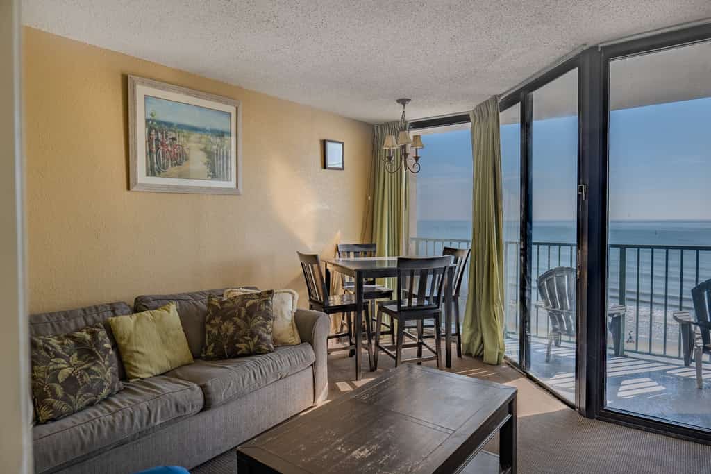 Looking for a unique, beachy vacation rental? Look no further! This oceanfront 1 bedroom rental is located at the North end of the "Golden Mile" - close enough to walk to local restaurants and attractions without being in the thick of the crowds.
Important Notice: Balcony Railing Coating Project

The Balcony Railing Coating Project will be underway for approximately 6&ndash;8 weeks (weather permitting), with completion expected by mid to late January.

During this period, signage will be placed on sliding glass doors to inform guests when balcony work is taking place. Please remind guests not to touch the railings, as they will be in various stages of coating and drying.

Please note:

Balcony access will be restricted only while work is being performed on that specific stack.