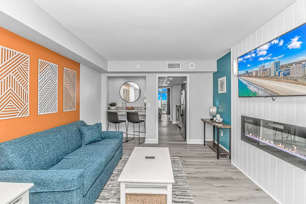 The search for your next vacation stops here! Check out this 16th-floor, oceanfront condo at the Camelot By The Sea Resort in Myrtle Beach. This beautifully updated suite is fully furnished with 1 king bed, a queen sleeper sofa, and will comfortably accommodate 2&ndash;4 guests.