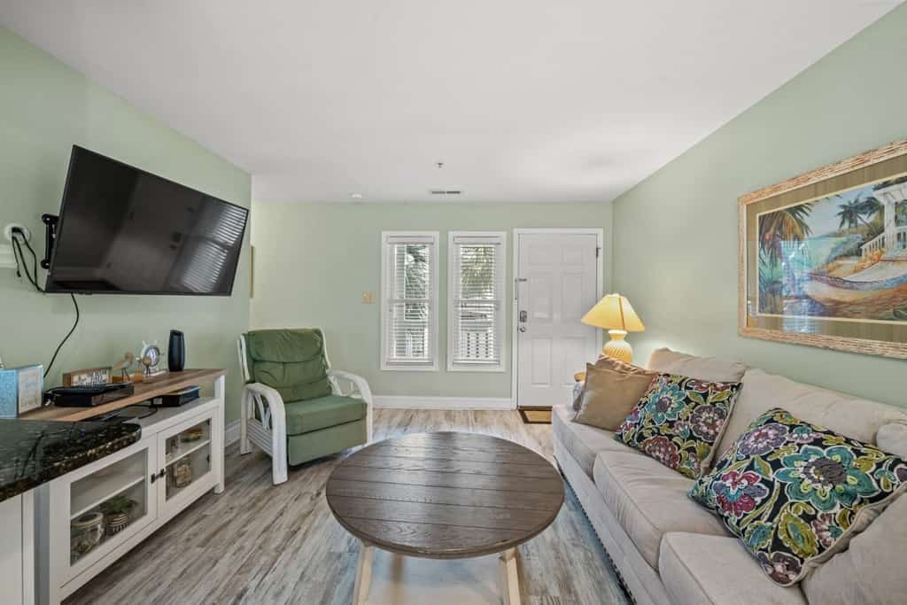 The search for your next vacation stops here! Take a look at this gorgeous and updated 2 bedroom condo located in North Myrtle Beach, SC. This property features two queen beds, a queen sleeper sofa, and will comfortably accommodate a total of 6 guests! Our property is within close proximity to Barefoot Landing, the Grand Strand Airport, plenty of shopping, dining out, and golf! Guests will love the convenience of the location of this property, while also enjoying the serenity of North Myrtle Beach!