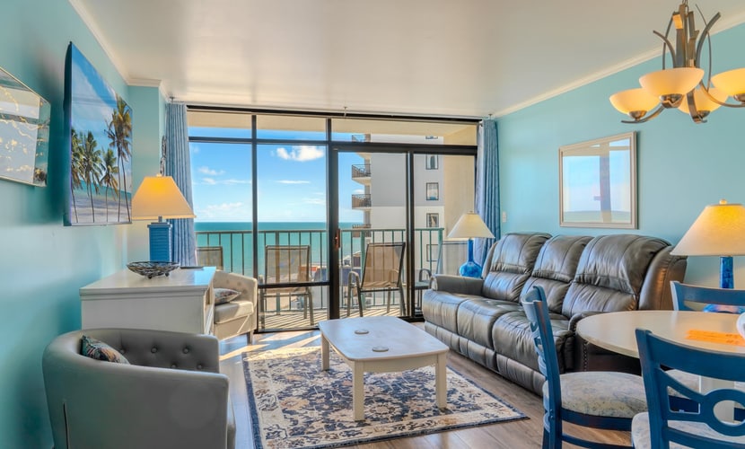 This is a unique opportunity to book two individual condos in one! Sand Dunes 1245 and 1246 are conveniently located side by side, offering private entry doors for each unit while delivering all the comforts of home. Together, these ocean-view units can comfortably accommodate up to 8 guests with four extra long double beds spread across both spaces! Sand Dunes 1245 and 1246 are conveniently located side by side, offering private entry doors for each unit, as well as an adjoining door, while delivering all the comforts of home.