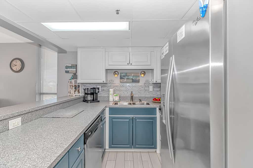 If you are looking for your next vacation spot in Myrtle Beach, SC, the search ends here! You will be blown away by this recently renovated, spacious 2-bedroom condo, located at the highly sought-after complex of Sand Dunes Resort in Myrtle Beach, SC. This ocean view condo features 2 queen size beds, 2 full size beds and will comfortably accommodate up to 8 guests! Guests will have access to multiple dressers and closets for storage, TV in each room, complimentary Wi-Fi, 2 private bathrooms, vanity, and a fully functioning kitchen. In addition to the cozy, coastal decor, this condo has its own private balcony with partial ocean views!


Important Notice: Balcony Railing Coating Project

The Balcony Railing Coating Project will be underway for approximately 6&ndash;8 weeks (weather permitting), with completion expected by mid to late January.

During this period, signage will be placed on sliding glass doors to inform guests when balcony work is taking place. Please remind guests not to touch the railings, as they will be in various stages of coating and drying.

Please note:

Balcony access will be restricted only while work is being performed on that specific stack.