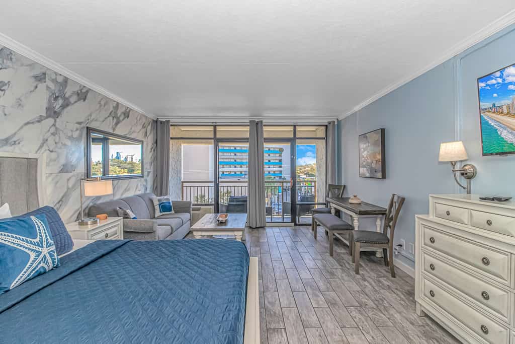 Welcome to this Guest Favorite, recently updated, Ocean View Studio located at Grande Cayman Resort! This inviting studio offers enough space to accommodate a total of 4 guests with one king-sized bed and one queen sleeper sofa. Grande Cayman Resort is perfect for all travelers, offering an abundance of pools, hot tubs, and other water amenities! Whether you&rsquo;re here for relaxation or adventure, this oceanfront paradise offers it all.