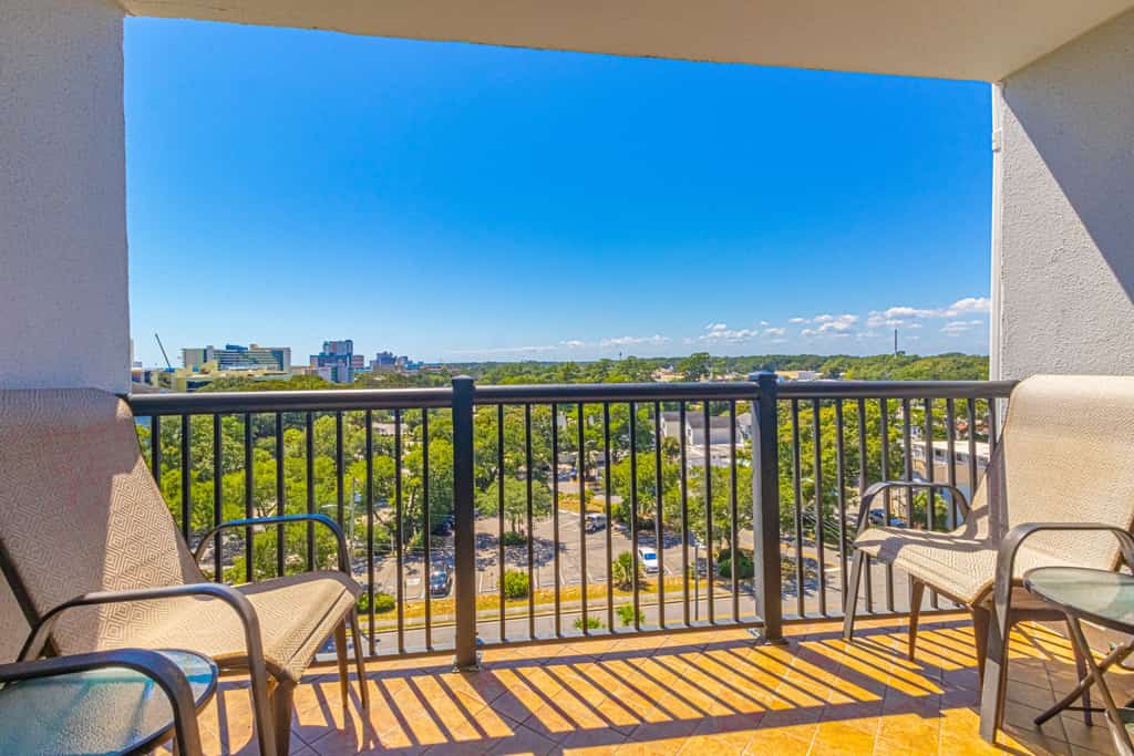Located on the 9th floor, this spacious 2-bedroom, 2-bathroom Myrtle Beach condo is just a short stroll to the beach, numerous restaurants, and Family Kingdom Amusement Park. Comfortably sleeps 8. Quiet residential neighborhood for peaceful mornings and relaxing nights. Check-in party must be age 25 and be present for the stay. Photo ID may be requested by the resort.
