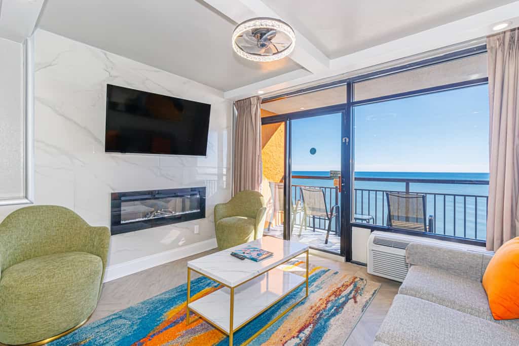 Experience the ultimate oceanfront escape in this luxurious 14th-floor studio at Landmark Resort, where elevated design meets breathtaking Atlantic views. Wake up to the soothing sound of the waves, step out onto your private balcony, and take in the endless horizon as the sea breeze surrounds you. Perfect for couples, solo travelers, or a small group seeking a refined coastal getaway, this oceanfront retreat blends modern sophistication with effortless comfort.