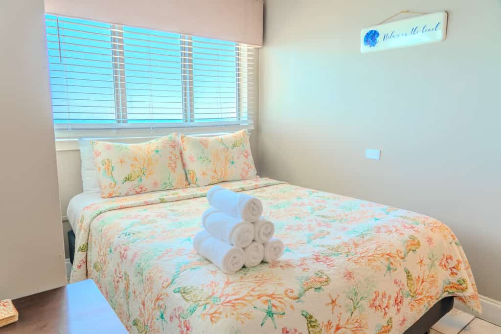 The search for your next vacation stops here! Check out this 12th floor oceanfront studio apartment at The Palace Resort in Myrtle Beach. This oceanfront condo is fully furnished with 1 queen size bed, 1 queen-size sleeper sofa, and will comfortably accommodate 2-4 guests. This unique layout offers ample living space for our guests. Other rentals at the resort are much smaller, but this layout features an open floor plan and doesn't feel cramped.