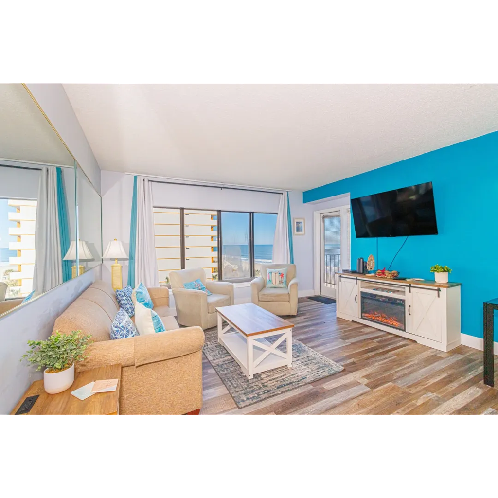 This is an absolutely beautiful renovated 2-bedroom, 2-bathroom condo at the renowned Palace Resort in Myrtle Beach, SC. Your search for the perfect vacation getaway ends here! Situated on the 4th floor, this ocean view gem is the ideal spot to unwind and soak in the breathtaking coastal scenery. The condo comfortably accommodates up to 6 guests, offering both style and convenience for your stay.