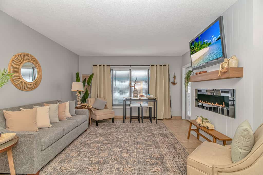 The search for your next vacation stops here! Check out this 11th floor, recently updated, 1 bedroom apartment at The Palace Resort in Myrtle Beach. This 1 bedroom, 1 bath condo is fully furnished with 1 queen size bed, and 1 queen sleeper sofa. The layout of this rental will comfortably accommodate 4 guests.