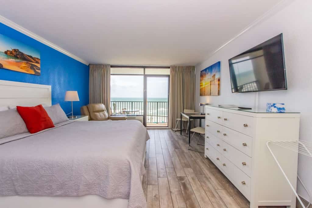 Looking to get away from it all and enjoy some relaxation with your special someone? This is the place for you! All the comforts of home but with spectacular views off the direct oceanfront private balcony. This completely remodeled oceanfront luxury studio is located at the North end of the "Golden Mile" - close enough to walk to local restaurants and attractions without being in the thick of the crowds.


Important Notice: Balcony Railing Coating Project

The Balcony Railing Coating Project will be underway for approximately 6&ndash;8 weeks (weather permitting), with completion expected by mid to late January.

During this period, signage will be placed on sliding glass doors to inform guests when balcony work is taking place. Please remind guests not to touch the railings, as they will be in various stages of coating and drying.

Please note:

Balcony access will be restricted only while work is being performed on that specific stack.