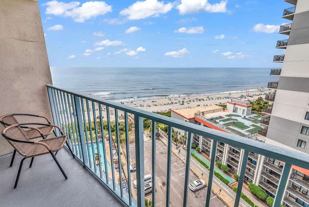 Looking for a newly- remodeled vacation rental? This is the perfect place for a couples retreat or a small family vacation! All the comforts of home but with spectacular ocean views off the private balcony. This ocean view studio is located at the North end of the Golden Mile - close enough to walk to local restaurants and attractions without being in the thick of the crowds.
Important Notice: Balcony Railing Coating Project

The Balcony Railing Coating Project will be underway for approximately 6&ndash;8 weeks (weather permitting), with completion expected by mid to late January.

During this period, signage will be placed on sliding glass doors to inform guests when balcony work is taking place. Please remind guests not to touch the railings, as they will be in various stages of coating and drying.

Please note:

Balcony access will be restricted only while work is being performed on that specific stack.