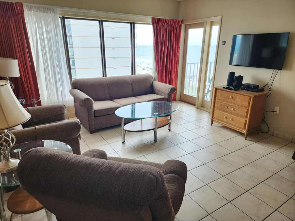 This is an incredible, 1 bedroom 1 bathroom condo located at the Palace Resort in Myrtle Beach, SC. The search for your next vacation stops here! Check out this 5th floor, ocean view, apartment. The condo is fully furnished with a queen size bed, a sleeper sofa, and the layout will accommodate up to 4 guests.