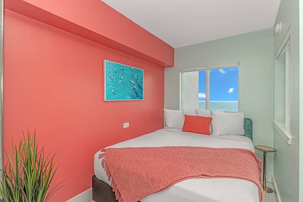 This is an absolutely incredible, completely renovated, luxury romance suite located at the Palace Resort in Myrtle Beach, SC. The search for your next vacation stops here! Check out this 12th floor, angled oceanfront, studio apartment. The condo is fully furnished and the layout will accommodate 4 guests. Throughout the condo, guests will enjoy new tile floors, new paint, beautiful accent wall, new furniture, and modern decor as of Spring 2023! The homeowners spared no expense.