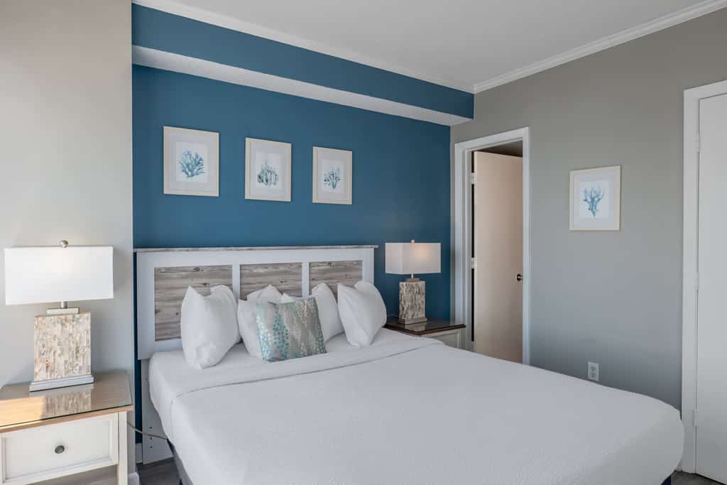 The search for your next Myrtle Beach vacation stops here! Enjoy stunning **ocean views from this completely renovated 2-bedroom condo on the 21st floor of The Palace Resort**.

With an open floor plan, spacious kitchen, beautiful updates, and comfortable accommodations for up to 6 guests, this condo offers more living space than many other rentals at the resort without feeling cramped.