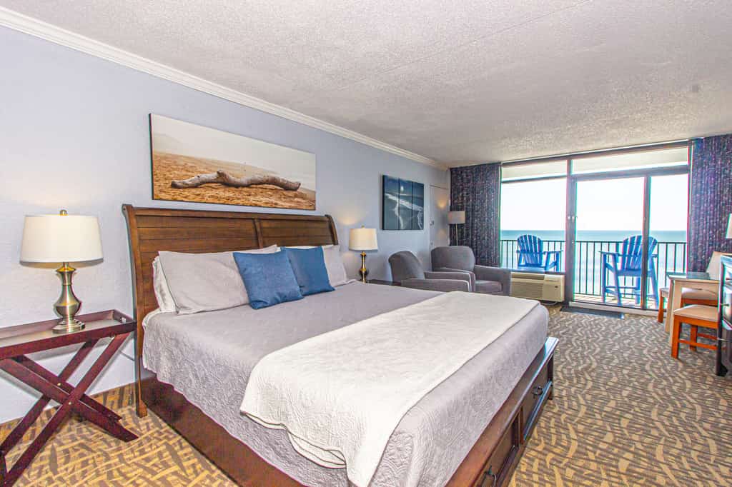 ✨ Oceanfront King Suite &ndash; Sand Dunes Resort ✨

Looking for a peaceful retreat with stunning views? This updated oceanfront studio on the 8th floor of Sand Dunes Resort is perfect for a couples&rsquo; getaway. Located at the quieter north end of Myrtle Beach&rsquo;s Golden Mile, you&rsquo;ll be close enough to restaurants and attractions without the crowds.