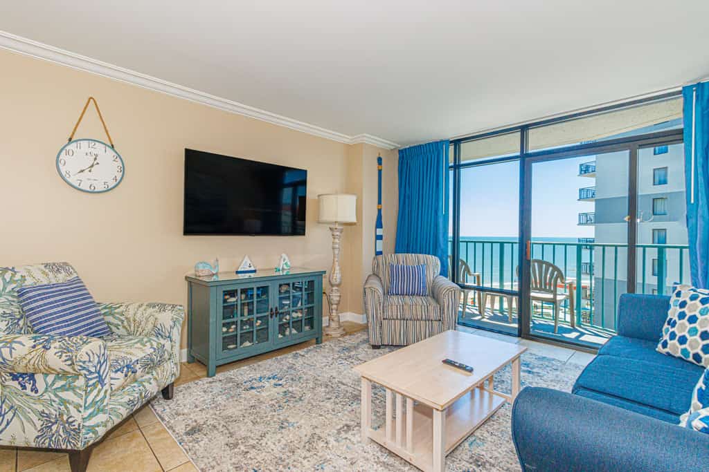 If you are looking for your next vacation spot in Myrtle Beach, SC, the search ends here! You will be blown away by this recently renovated, 2-bedroom, 2-bathroom, apartment located at the highly sought-after complex of Sand Dunes Resort in Myrtle Beach, SC. This ocean view condo is perfect for a family, or a small group who are looking to stay in the same apartment! This condo features 1 king bed, 2 queen beds, and will comfortably accommodate a total of 6 guests!