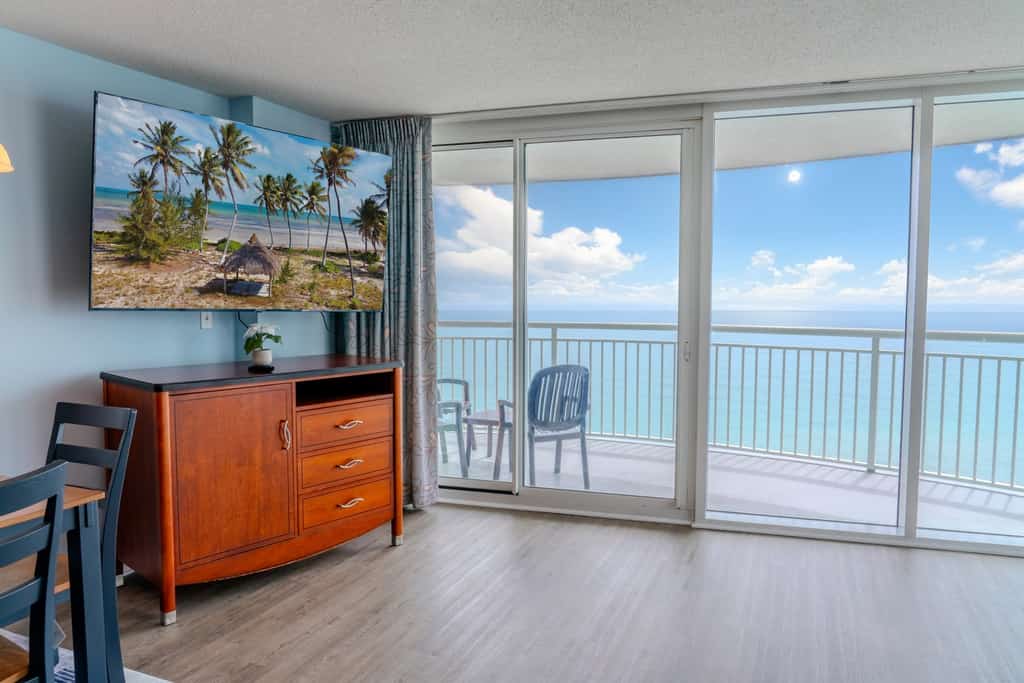 This beautiful 2-bedroom, 2-bathroom oceanfront condo at Sandy Beach Resort in Myrtle Beach is truly a gem. With sweeping, direct views of the Atlantic Ocean from an expansive private balcony, this space is perfect for relaxing and enjoying all the coast has to offer. Whether you're here with family, friends, or as a couple, the condo comfortably sleeps 6 to 8 guests with a king bed, two queen beds, and a queen sleeper sofa.