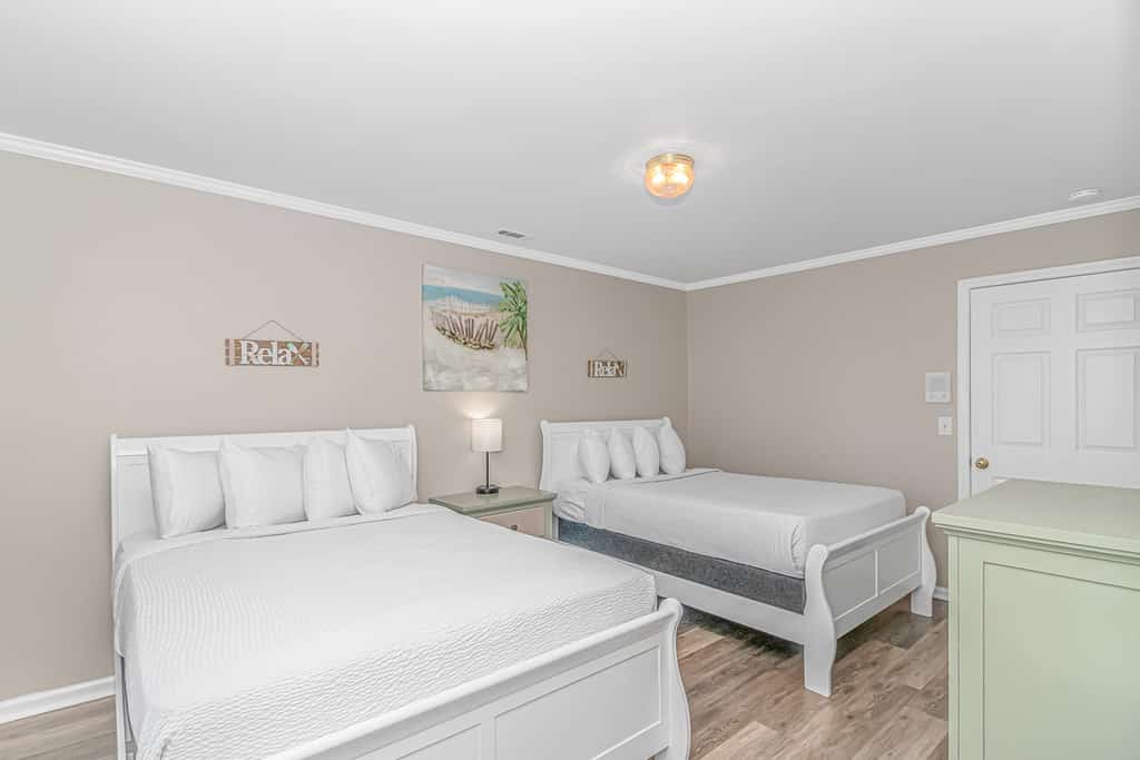 Welcome to Savannah Shores Unit 3! This beautifully updated and spacious condo is equipped with a queen sized bed, two full sized beds, and a queen sleeper sofa - comfortably accomodating up to 8 guests. Savannah Shores is packed with amenities, and bound to be the perfect spot for your next Myrtle Beach vacation!