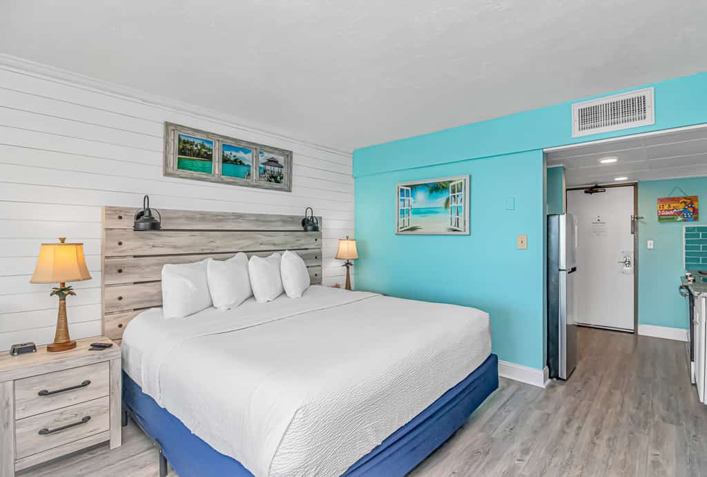 The search for your next beach getaway truly ends here. Welcome to this beautifully renovated, eleventh floor direct oceanfront studio at the Ocean Reef Resort in Myrtle Beach. With sweeping panoramic views of the Atlantic and fresh coastal style throughout, this inviting space is the perfect place to slow down, relax, and fully enjoy the sights and sounds of the ocean. Thoughtfully designed for both comfort and convenience, the studio offers a king sized bed and a queen sized sleeper sofa, comfortably accommodating up to four guests while still feeling open and spacious.