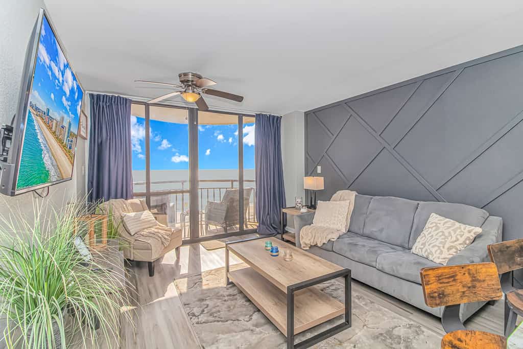 If you're looking for a pristine vacation rental with an incredible view, your search ends here. This oceanfront 1-bedroom suite is located on the 7th floor of the Meridian Plaza Resort in Myrtle Beach. Conveniently close to everything along the Grand Strand, the Meridian is the perfect spot for your getaway.