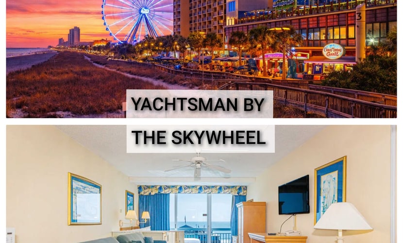 Experience the charm of oceanfront living at the iconic Yachtsman Resort, South Tower, where the sights and sounds of the Atlantic are always close by. Situated on the second floor, this inviting studio places you just steps from the energy of the Myrtle Beach Boardwalk and the well known 14th Avenue Pier. With sweeping views of the coastline, a thoughtfully designed layout, and one of the most convenient locations on the beach, this cozy retreat provides the perfect setting for a relaxing coastal vacation.