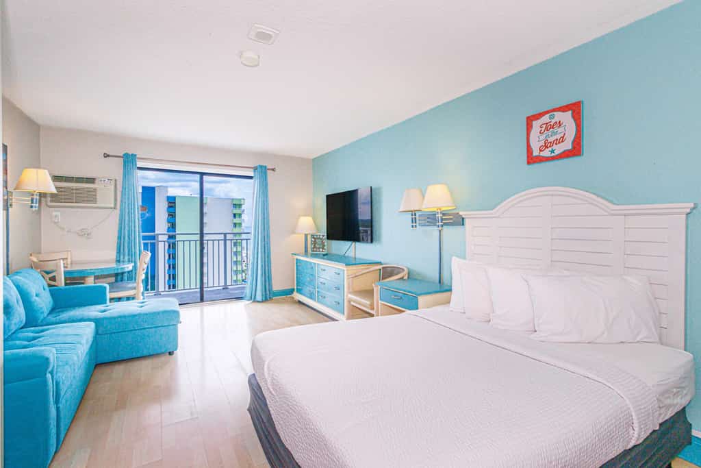 Cozy Ocean-View Studio | Driftwood Tower &ndash; 12th Floor | Sleeps 4

Welcome to your cozy coastal getaway in the Driftwood Tower at Sea Mist Resort! Situated on the 12th floor, this cheerful ocean-view studio is the perfect retreat for couples, small families, or friends looking to unwind by the sea. With bright beach-inspired d&eacute;cor and thoughtful updates, this space offers everything you need for a comfortable and relaxing stay.
Smoking AND Vaping are not allowed.

Free Wi-Fi and cable are available.

Unfortunately, all pools are currently unavailable for guest use with no anticipated reopening date.