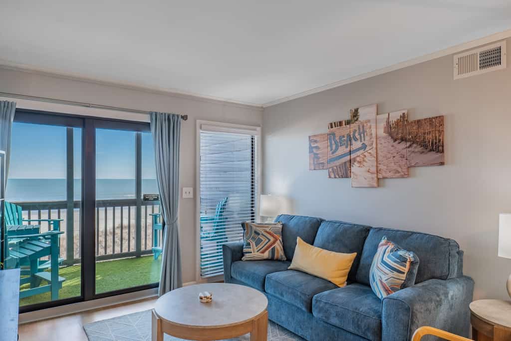 Escape to Tilghman Beach & Racquet Club, where this stunning three-bedroom, two and a half bath ocean view condo offers the perfect blend of comfort, style, and seaside charm. Located on the second floor, unit 224 welcomes you with beautifully coordinated furnishings, wood laminate flooring, and elegant crown molding. Step onto the screened-in balcony and enjoy sweeping views of the Atlantic Ocean, a peaceful backdrop for morning coffee, sunset drinks, or simply soaking in the coastal breeze. Just steps from the sand, this home provides the ideal retreat for a relaxing beach getaway, while being close to the Grand Strand&rsquo;s best dining, shopping, golf, and entertainment.
