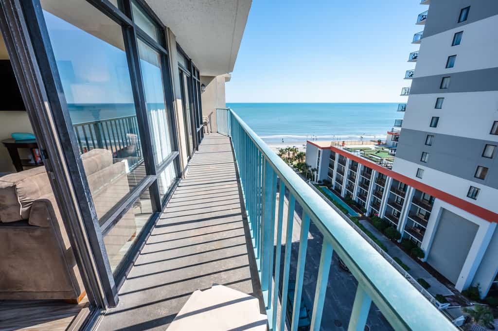 The search for your next vacation stops here! Take a look at this 9th floor, 2 bedroom condo offering stunning ocean views and enough space to accommodate a total of 8 guests. This spacious rental features one queen sized bed, and three double beds, ensuring there is plenty of room for your entire group!