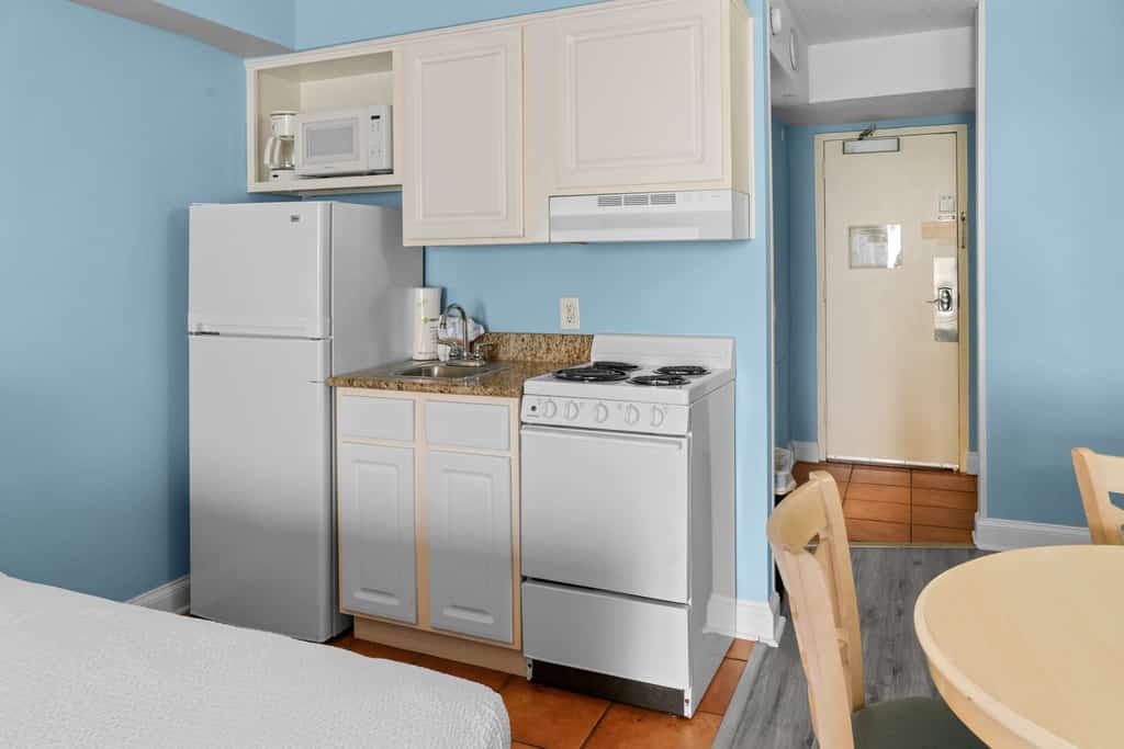 Your Myrtle Beach vacation starts here! This beautifully updated 9th-floor oceanfront studio at the Sea Mist Resort has been fully renovated and designed for comfort. With modern upgrades, cozy furnishings, and unbeatable views of the Atlantic, it&rsquo;s the perfect getaway spot for couples, families, or friends.

The condo has been refreshed from top to bottom. The entire unit was repainted in bright, welcoming tones, and new flooring was installed in the living area. Both full-size beds feature fresh new bedding, and the kitchen now includes granite countertops, updated lighting, and a modern range hood. The bathroom has also been upgraded with a new toilet, showerhead, hair dryer, and exhaust fan.

Free Wi-Fi and Cable are available.

Unfortunately, all pools are currently unavailable for guest use with no anticipated reopening date.