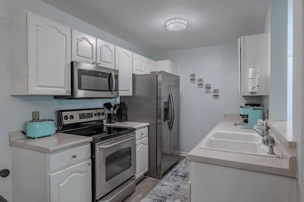 Take a look at this recently renovated three bedroom, two bath condo tucked away in the quiet South Bay East community in Surfside Beach. Bright, fresh, and welcoming, this family friendly retreat is furnished with two queen beds, two twin beds, and a sleeper sofa, comfortably accommodating up to eight guests and creating the perfect setting for your next beach vacation.