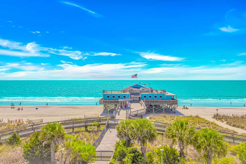 Welcome to Sunset Waves! This beautifully renovated oceanfront studio is perched on the 5th floor of the iconic Yachtsman Resort South Tower, placing you right in the heart of Myrtle Beach. Just steps from the lively Myrtle Beach Boardwalk and within walking distance to favorites like the Myrtle Beach SkyWheel, this stylish retreat is the perfect spot for up to 4 guests to relax, explore, and make unforgettable beach memories.