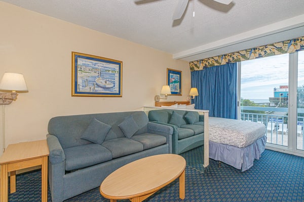 Immerse yourself in a sun-drenched oceanfront retreat at the iconic Yachtsman Resort, South Tower, where the Atlantic Ocean sparkles just beyond your window. Located on the sixth floor, this bright and welcoming studio is just steps from the vibrant Myrtle Beach Boardwalk and the famous 14th Avenue Pier. With sweeping ocean views, an airy open layout, and a prime beachfront setting, this charming condo is the perfect place to unwind, soak up the sun, and enjoy all that Myrtle Beach has to offer.
RENOVATIONS ARE BEING DONE IN SOME UNITS AT THE RESORT!!! WORK WILL BE PERFORMED FROM 9AM-5PM DURING YOUR STAY!!
