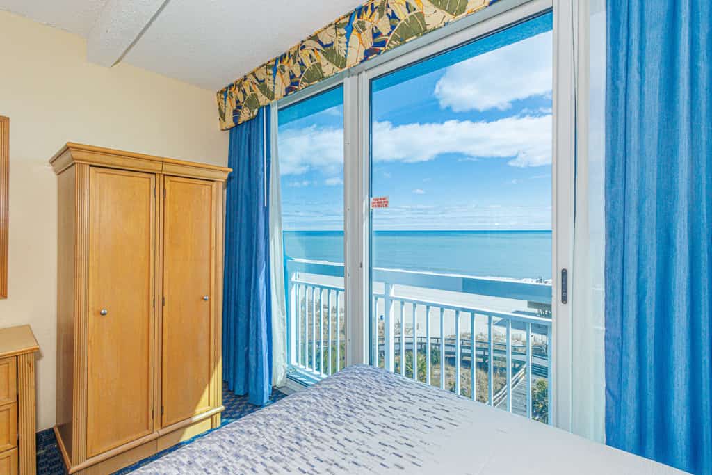 Indulge in the ultimate oceanfront getaway at the iconic Yachtsman Resort, South Tower, where the endless Atlantic shimmers beyond your windows and the soothing rhythm of the waves sets the tone for a truly relaxing escape. Perched on the eighth floor, Yachtsman 803B is a bright and inviting studio just steps from the lively Myrtle Beach Boardwalk and the legendary 14th Avenue Pier. With sweeping ocean vistas, a light-filled, open layout, and a prime beachfront location, this charming condo is the perfect spot to unwind, soak up the sun, and experience the very best of Myrtle Beach.
RENOVATIONS ARE BEING DONE IN SOME UNITS AT THE RESORT!!! WORK WILL BE PERFORMED FROM 9AM-5PM DURING YOUR STAY!!