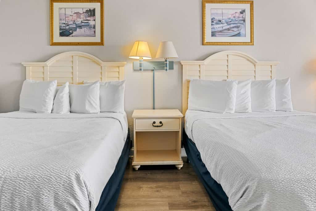 The search for your next vacation rental ends here! Check out this beautiful 11th floor, ocean view vacation rental at the Sea Mist Resort in Myrtle Beach, SC. This ocean view condo is fully furnished with everything you need for your next vacation. This apartment features 2 queen beds and will comfortably accommodate 4 guests. The unit is also furnished with a TV with basic cable, AC and Heat, full-size fridge, microwave, small table and chairs, a dresser for storage, and private bathroom.

Free Wi-Fi is available

Smoking AND Vaping are not allowed.

Unfortunately, all pools are currently unavailable for guest use with no anticipated reopening date.