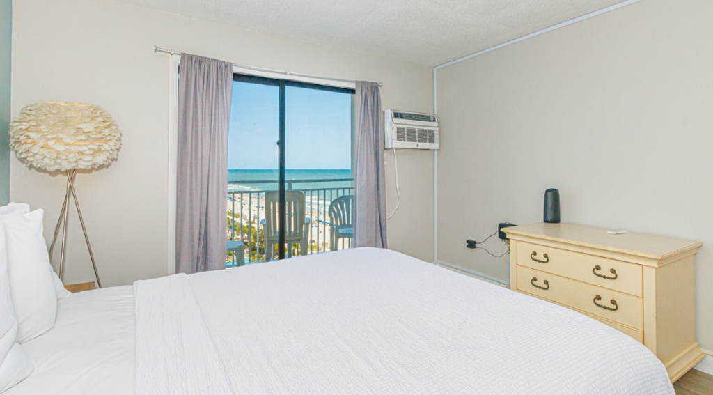 Are you searching for a recently renovated oceanfront escape with stunning views of the Atlantic? Look no further, this beautiful 11th-floor condo at the Sea Mist Resort in Myrtle Beach, SC, is the perfect spot for your next beach getaway. Thoughtfully furnished and designed for comfort, this charming unit is ideal for solo travelers or couples, featuring a cozy full-size bed and everything you need to settle in and relax.



Free Wi-Fi and Cable available.

Unfortunately, all pools are currently unavailable for guest use with no anticipated reopening date.