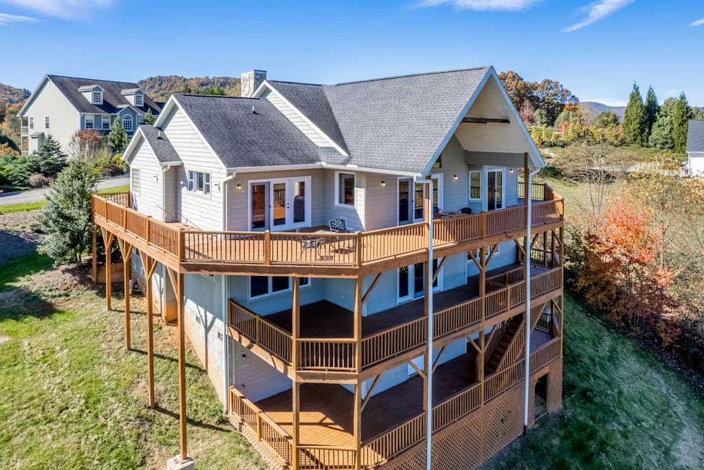Family-Friendly Mountain View Retreat w/ 3 Decks, Game Room, Grill, & Free WiFi