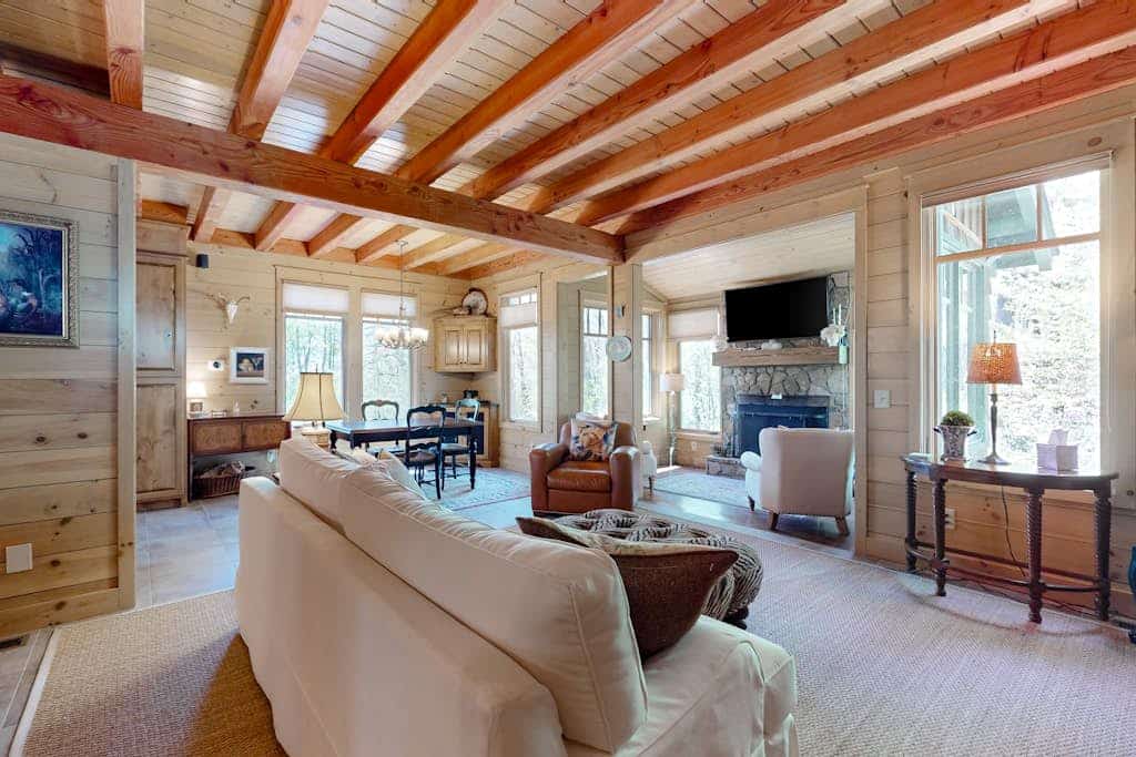 Luxe home overlooking Blue Valley & a stream with elevator & designer interior