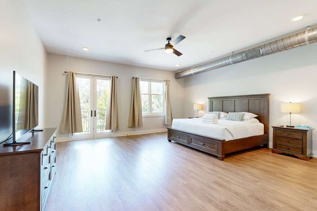 Spacious, chic retreat with deck & AC - walk to dining, shops, & entertainment