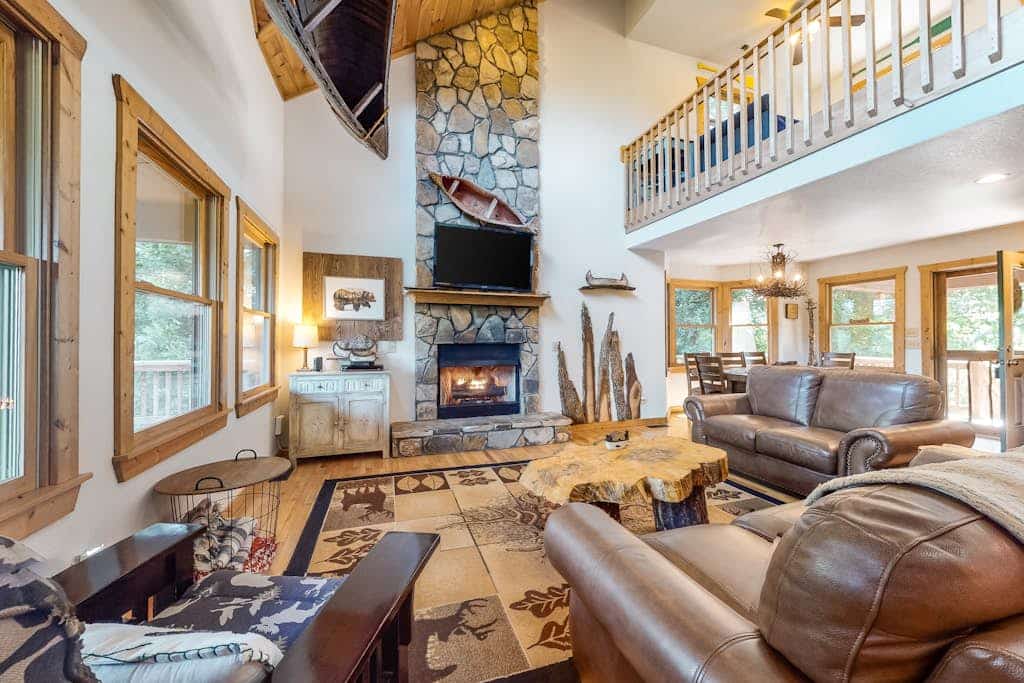 Mountain View Home w/ Private Hot Tub, Game Room, & Relaxing Creek on Property