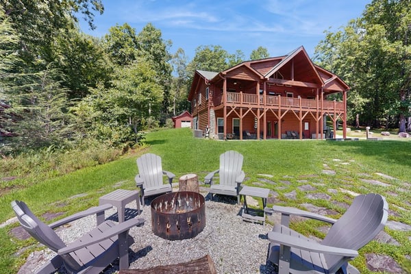 Luxury Lakefront Cabin Near Asheville | Private Fishing Dock, Fire Pit, Kayaks