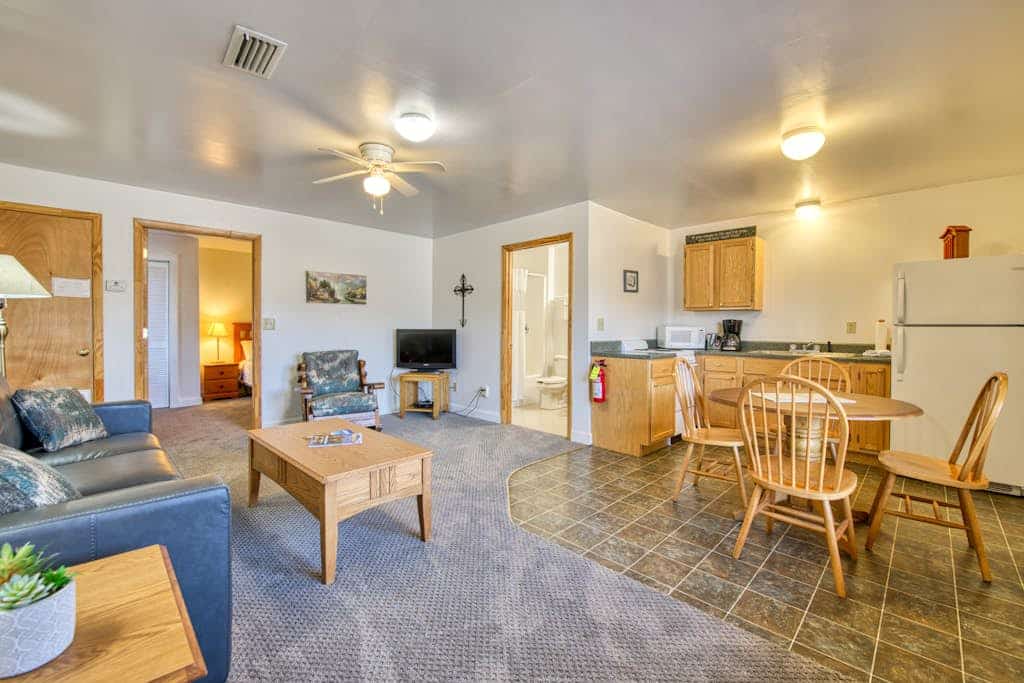 Dog-friendly, lake-view home with shared pool, tennis, WiFi, & kitchenette