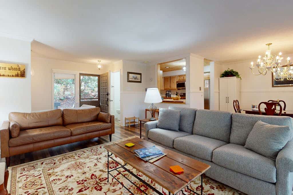 Mountain-view condo with pools, hot tub, sauna, tennis, game room, & balcony