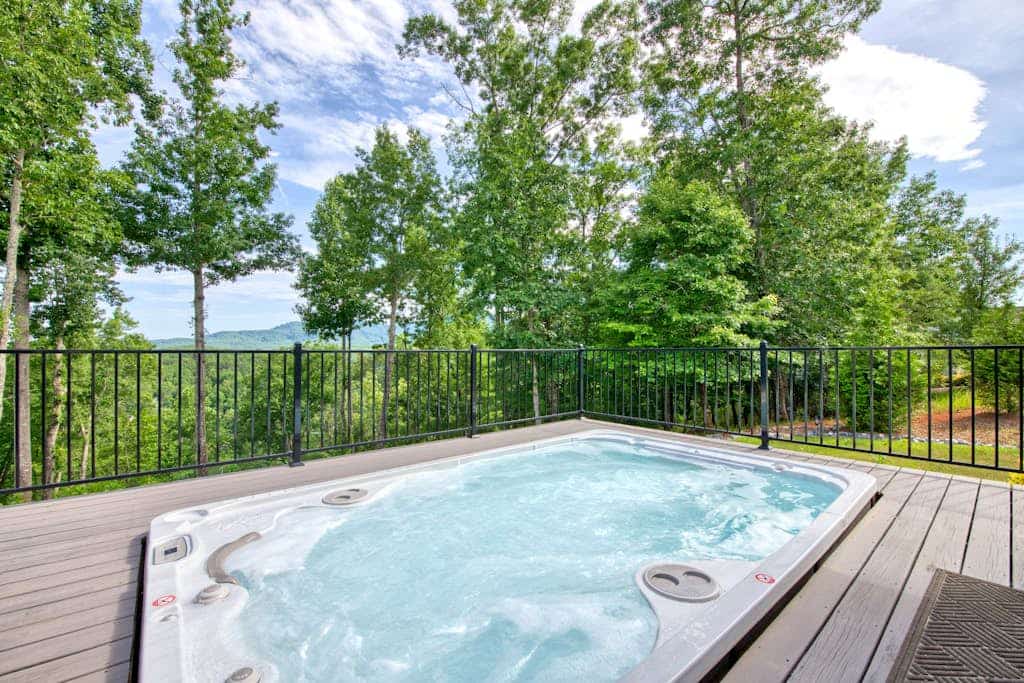 Mountain & lake-view luxury home with hot tub, deck, & pergola - dog-friendly